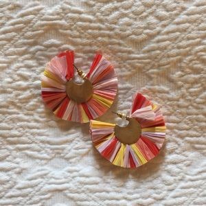 Fringe hoop earrings